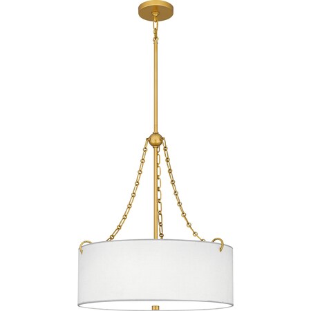 Quoizel Lambeau 4-Light Painted Brass Pendant QOP5606PB